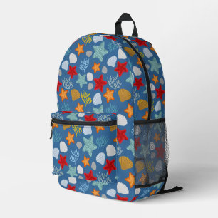 Lebensmuster unter Wasser Bedruckter Rucksack