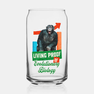 Lebensnachweis der Evolutionsbiologie Funny Chimp Dosenglas