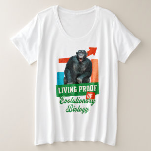 Lebensnachweis der Evolutionsbiologie Funny Chimp Große Größe T-Shirt