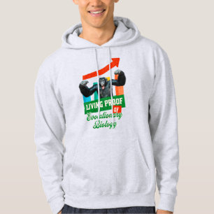 Lebensnachweis der Evolutionsbiologie Funny Chimp Hoodie