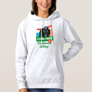 Lebensnachweis der Evolutionsbiologie Funny Chimp Hoodie