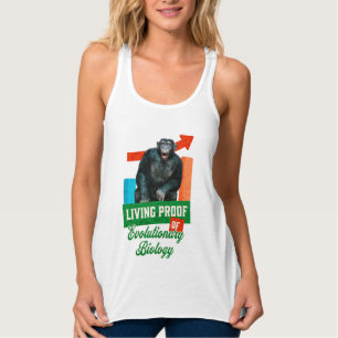 Lebensnachweis der Evolutionsbiologie Funny Chimp Tank Top