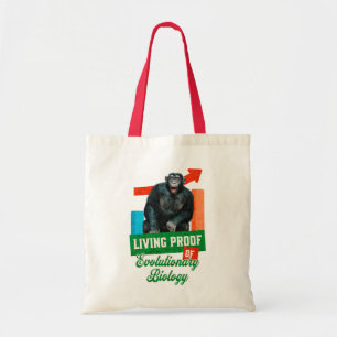 Lebensnachweis der Evolutionsbiologie Funny Chimp Tragetasche