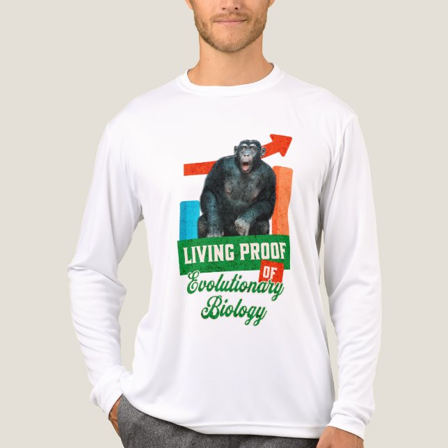 Lebensnachweis der Evolutionsbiologie Funny Chimp Tri-Blend Shirt (Vorderseite)