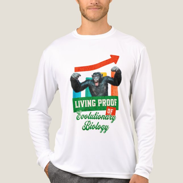 Lebensnachweis der Evolutionsbiologie Funny Chimp Tri-Blend Shirt (Vorderseite)
