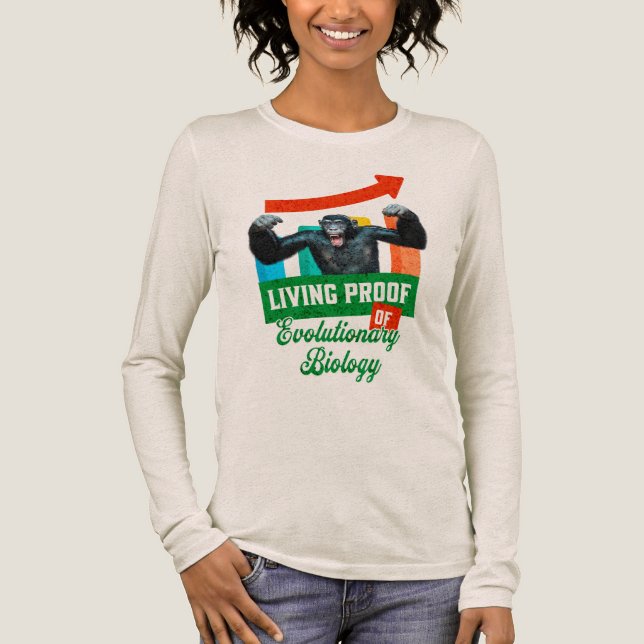 Lebensnachweis der Evolutionsbiologie Funny Chimp Tri-Blend Shirt (Vorderseite)