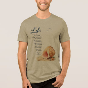 Lebensnahes Muschel-Inspirations-Design für Männer Tri-Blend Shirt