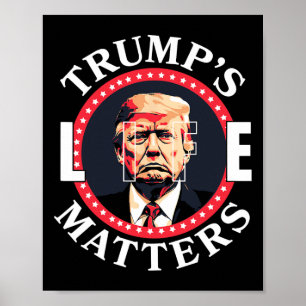 Lebensprobleme von Trump Politische Unterstützung Poster