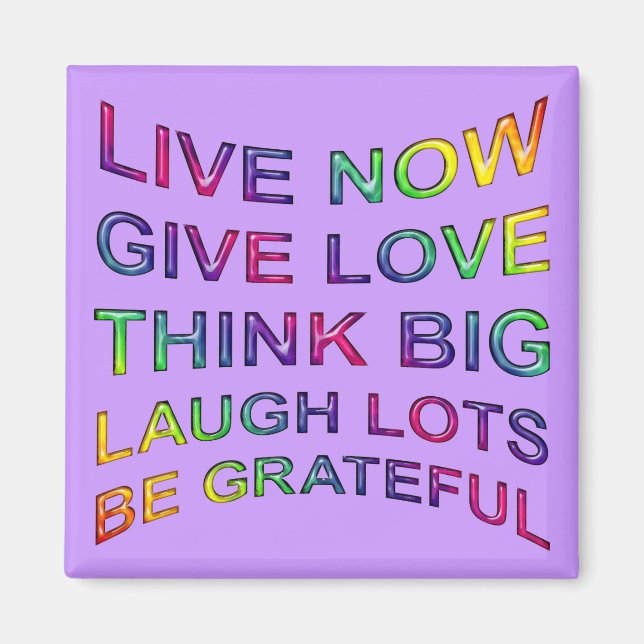 Lebensregeln Magnet (Vorne)