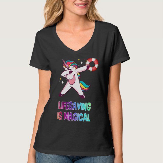 Lebensretter Shirt Einhorn Lebensretter Geschenk (Vorderseite)