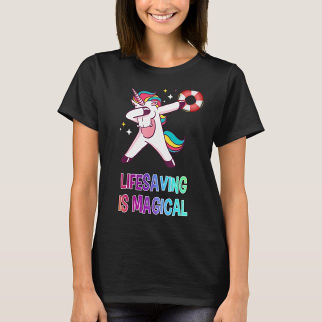 Lebensretter Shirt Einhorn Lebensretter Geschenk (Vorderseite)