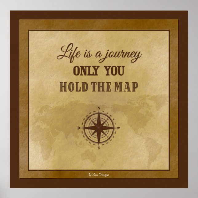 Lebensrichtung Inspirationsspirituelles Zitat Poster (Vorne)