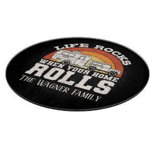 Lebensrockrollen tragen den Namen Camper Schneidebrett