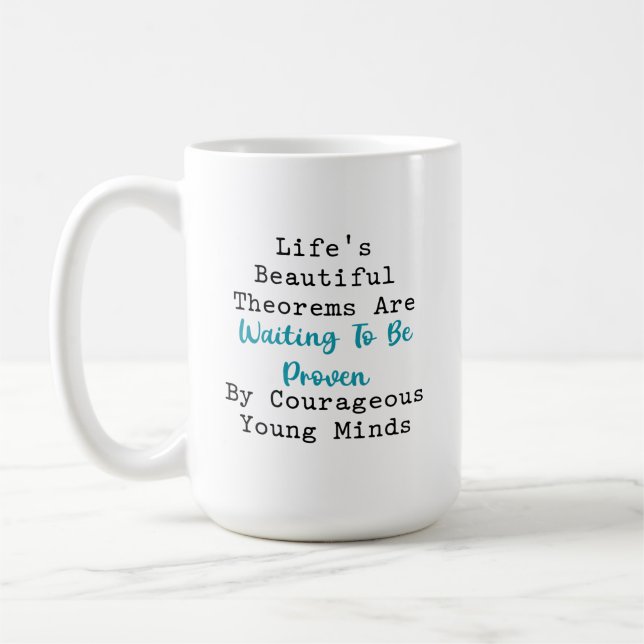 Lebensschöne Theoreme Mutige Junge Köpfe Kaffeetasse (Links)