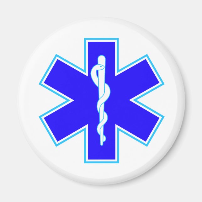 Lebensstern (Krankenwagen) Magnet (Vorne)