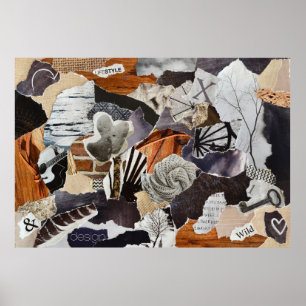Lebensstil Atmosphärenfarbe grau, braun, schwarz u Poster