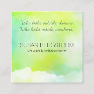 Lebenstrainer, Massagetherapeut, Meditationslehrer Quadratische Visitenkarte