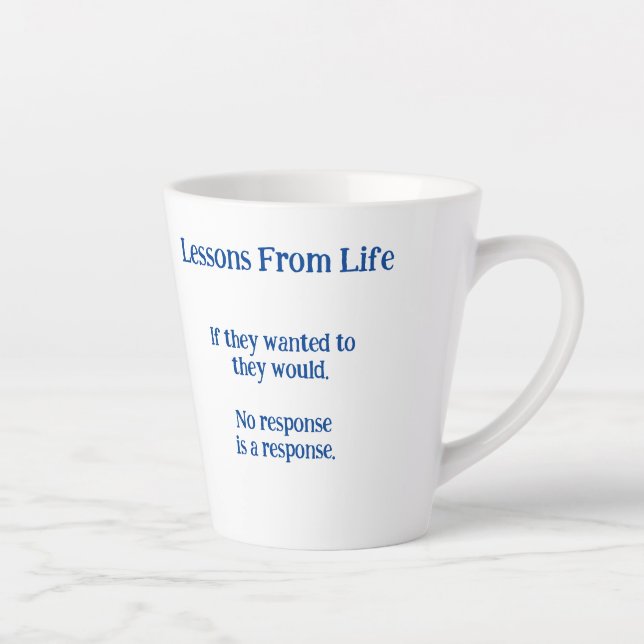 Lebensunterricht Latte Tasse (Rechts)