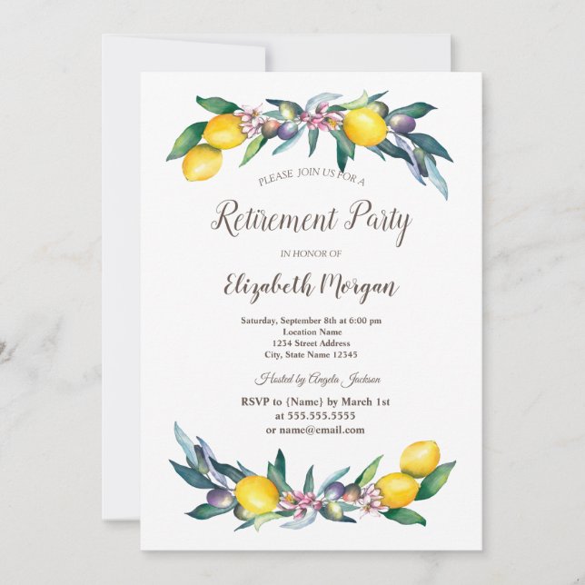 Lebensversicherung für Wasserfarben Einladung (Vorderseite)