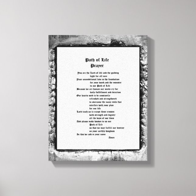 Lebensweg Leinwanddruck (Vorderseite)