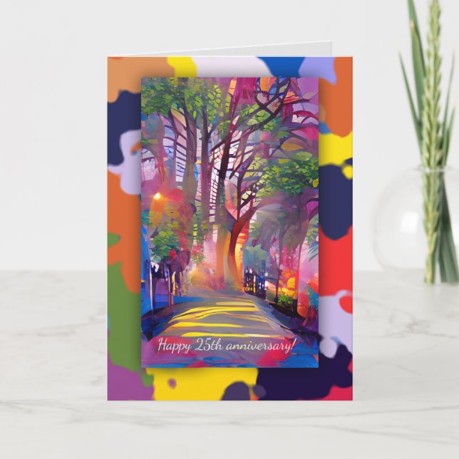 Lebenswegjubiläum mit benutzerdefiniertem Text Karte (Vorderseite)