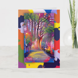 Lebenswegjubiläum mit benutzerdefiniertem Text Karte