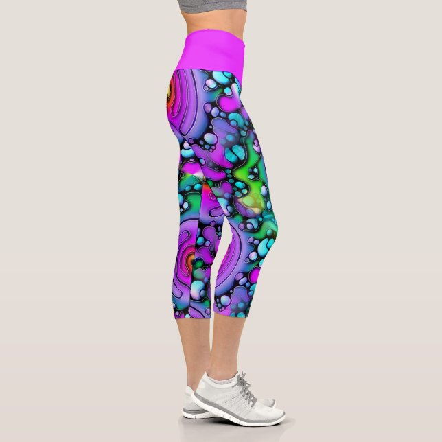 Lebensweise - Muster neurografischer Kunst 2 Capri Leggings (Rechts)