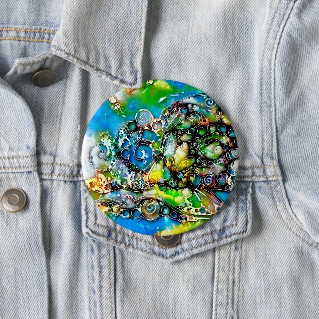 Lebensweise - Neurographische Kunst 7 Button (Beispiel)