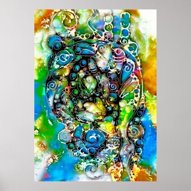 Lebensweise - Neurographische Kunst 7 Poster (Vorne)