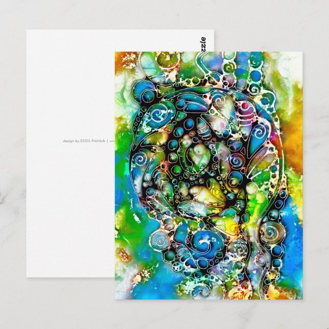Lebensweise - Neurographische Kunst 7 Postkarte (Vorne/Hinten)