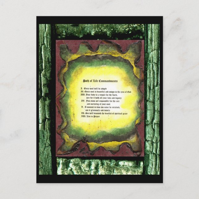Lebensweise Postkarte (Vorderseite)