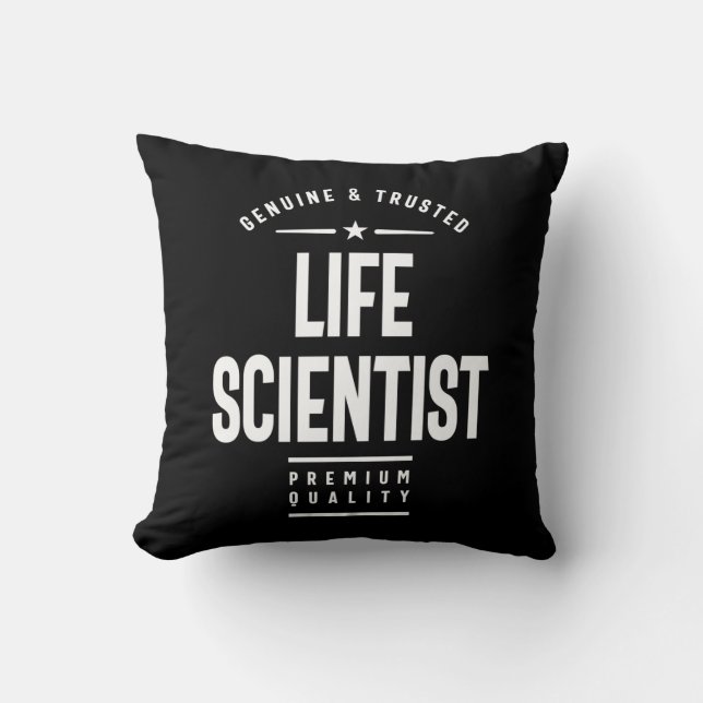 Lebenswissenschaftler Job Titel Geschenk Kissen (Vorderseite)