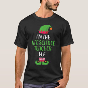 Lebenswissenschafts-Lehrer-Elf-Weihnachtsfamilien- T-Shirt