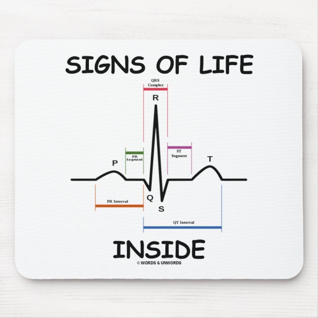 Lebenszeichen Innere (ECG/EKG Herzschlag) Mousepad (Vorne)