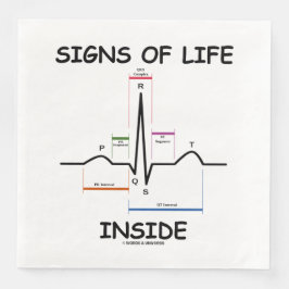 Lebenszeichen innerhalb des medizinischen Herzschl Serviette