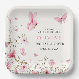 Lebenszeit der Schmetterlinge Blumenbeete Brautpar Pappteller