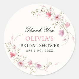 Lebenszeit der Schmetterlinge Blumenbeete Brautpar Runder Aufkleber