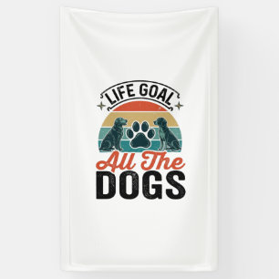 Lebensziel Alle Hunde Vintage-Hundefreund-Design_1 Banner
