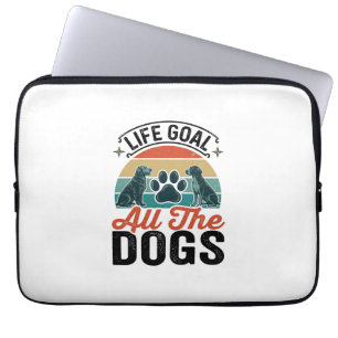 Lebensziel Alle Hunde Vintage-Hundefreund-Design_1 Laptopschutzhülle