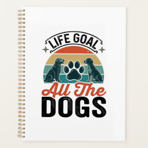 Lebensziel Alle Hunde Vintage-Hundefreund-Design_1 Planer