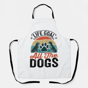 Lebensziel Alle Hunde Vintage-Hundefreund-Design_1 Schürze