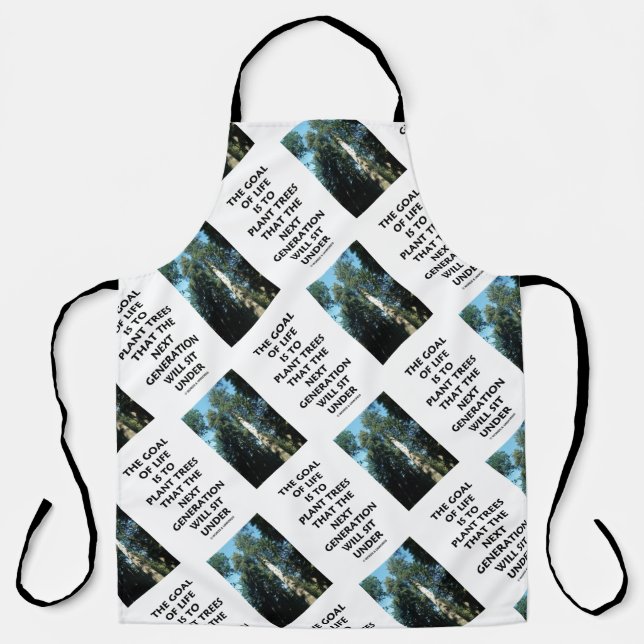 Lebensziel ist die Pflanze von Bäumen der nächsten Schürze (Vorderseite)