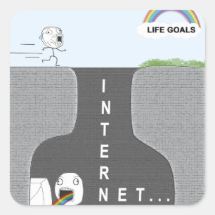 Lebensziele gegen Internet. Funny Stickers