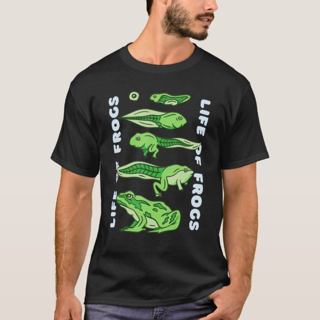 Lebenszyklus von Fröschen Niedlicher Evolution T-Shirt (Vorderseite)