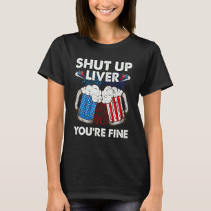 Leber abschließen Ihr schönes Bier trinkt US-Flagg T-Shirt
