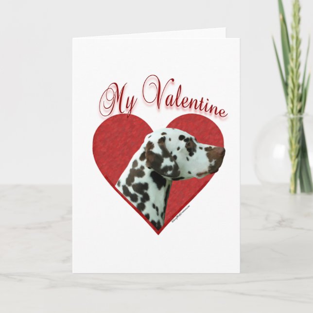 Leber-Dalmatiner mein Valentine Feiertagskarte (Vorderseite)
