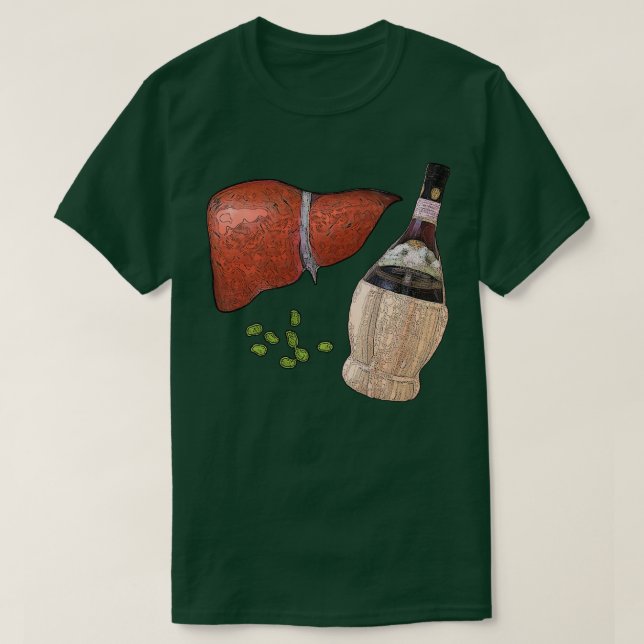 Leber, Favasbohnen und ein nettes Chianti T-Shirt (Design vorne)