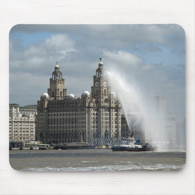 Leber-Gebäude Liverpool - Mousepad (Vorne)