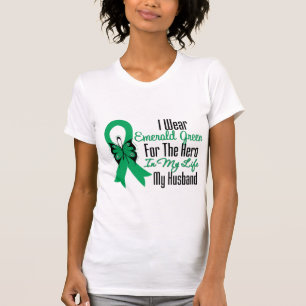 Leber-Krebs-Band-Held mein Ehemann T-Shirt