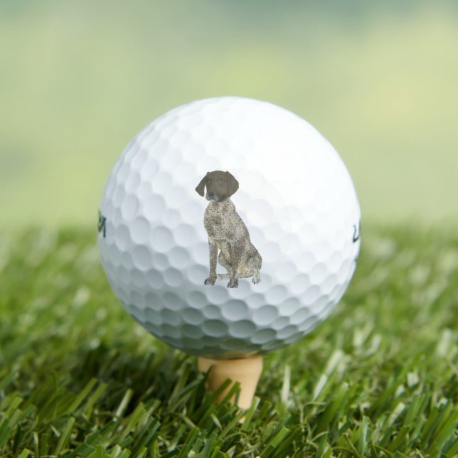 Leber und weißer deutscher Kurzzeiger Golfball (Insitu T-Shirt)